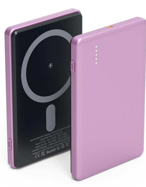 Load image into Gallery viewer, 2 In 1 5000mAh MagSafe Wireless Power Bank PD20W Magnetic Fast Charger Portable Phone Charger Fit for IOS Phone 15 14 13 12 Series And More
