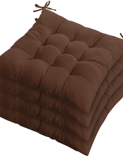Load image into Gallery viewer, 4Pcs Chair Cushions 17.72x17.72x2.37in Tie-On Square Pads for Home &amp; Travel
