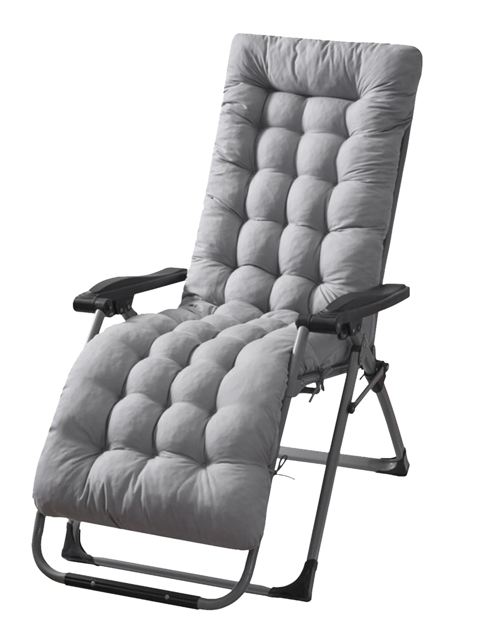 66.92x22.04in Thickened Chaise Lounger Cushion Recliner Rocking Chair Sofa Mat Deck Chair Cushion