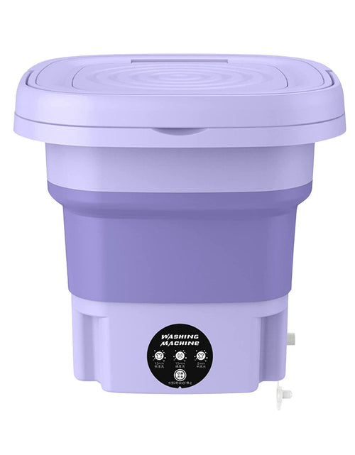 Load image into Gallery viewer, Foldable Portable Washing Machine with Detachable Drain Basket - 3 Modes, Electric - Ideal for Underwear, Socks, Towels, Baby Clothes
