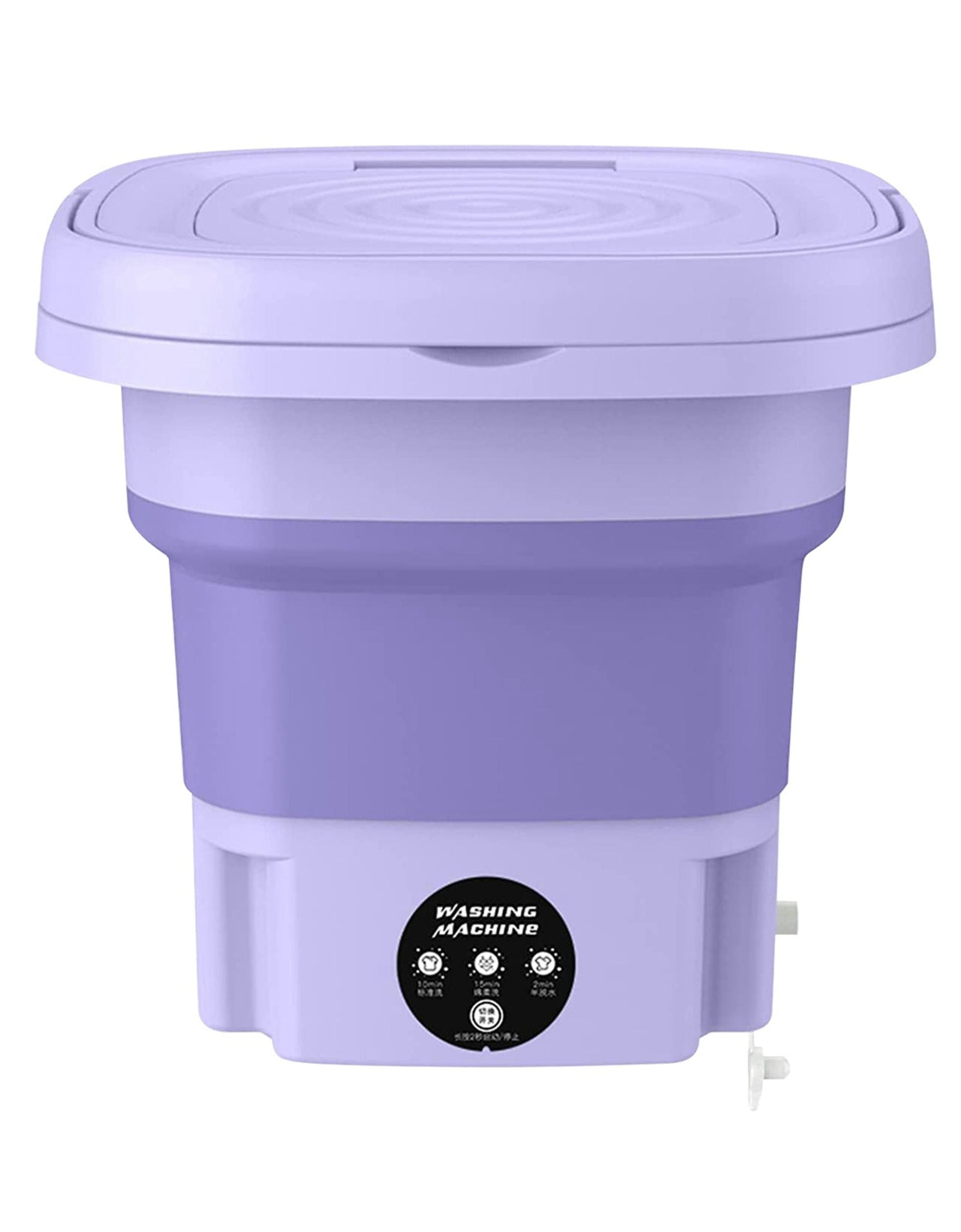 Foldable Portable Washing Machine with Detachable Drain Basket - 3 Modes, Electric - Ideal for Underwear, Socks, Towels, Baby Clothes