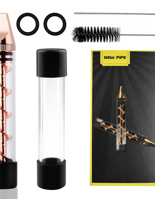 Load image into Gallery viewer, Glass Blunt Pipe Twisty 7-in-1 Grinder Blunt Kit w/ Smoking Metal Tip Cleaning Brush
