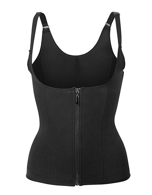 Load image into Gallery viewer, Zippered Waist Trainer Corset Waist Tummy Control Body Shaper Cincher Back Support with Adjustable Straps for Women
