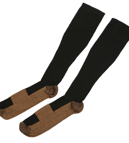 Unisex Copper Compression Socks Women Man Durable Hose Graduated Support Socks for Running Nursing Shin Splints Edema Swelling Recovery
