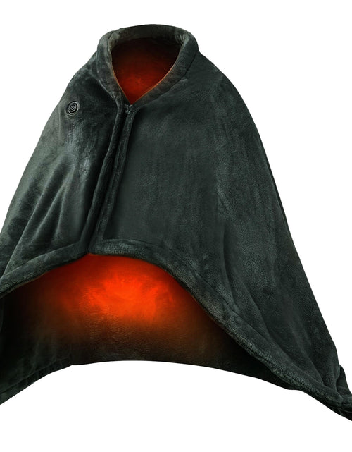 Load image into Gallery viewer, USB Heated Blanket, Electric Poncho Shawl, Washable, 59x31in, for Home/Office
