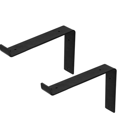 2Pack Wall Mounted Shelf Bracket Heavy Duty L-Shaped Metal Shelf Bracket Rack Support with Screws Set