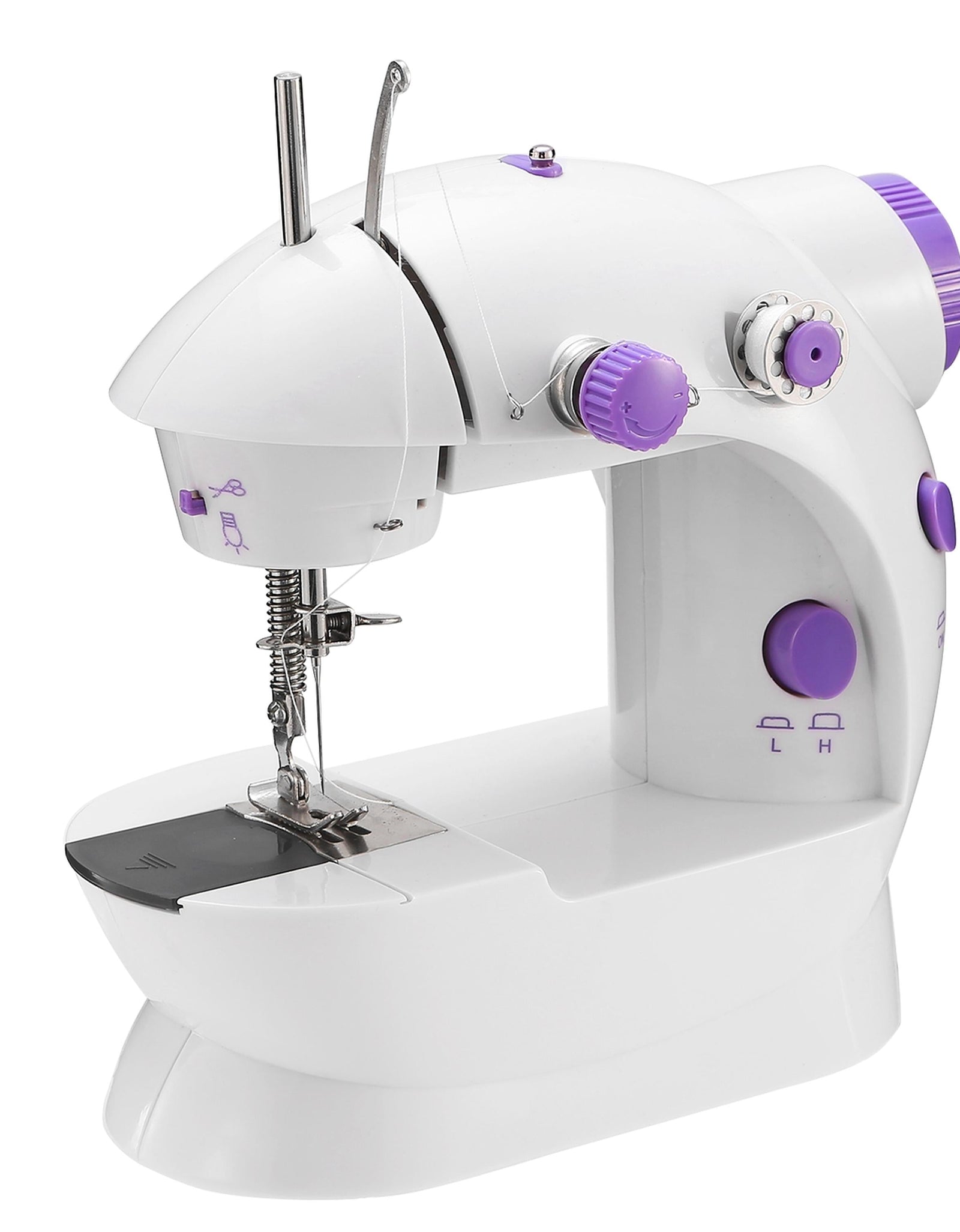 Electric Sewing Machine Portable 2 Speed Overlock Foot w/ Foot Pedal LED Light