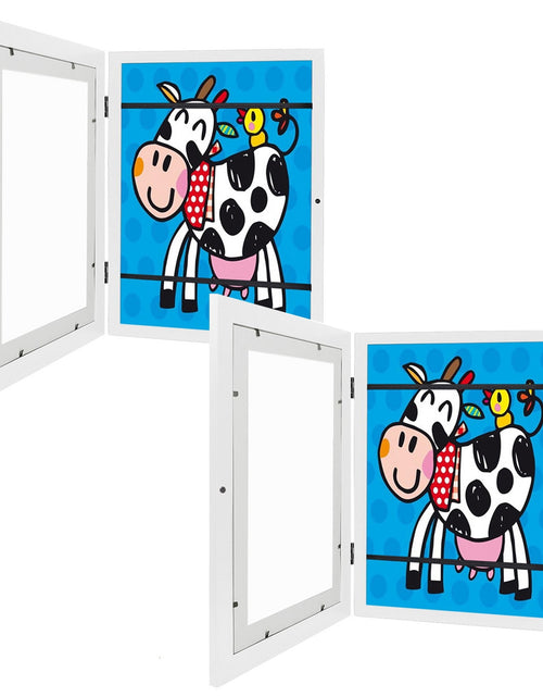 Load image into Gallery viewer, 12.99x9.52in Kids Art Frame Front Opening Wooden Frame Artwork Display Storage Frame A4 Picture Frame Wall Display for Photo Art Projects Picture Chil
