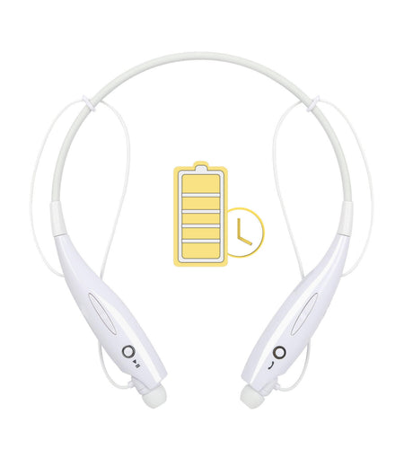 Wireless Bluetooth 4.0 Neckband Headphones with Mic � Noise Cancelling, Vibration Alert, Magnetic Earbuds, 6H Playtime