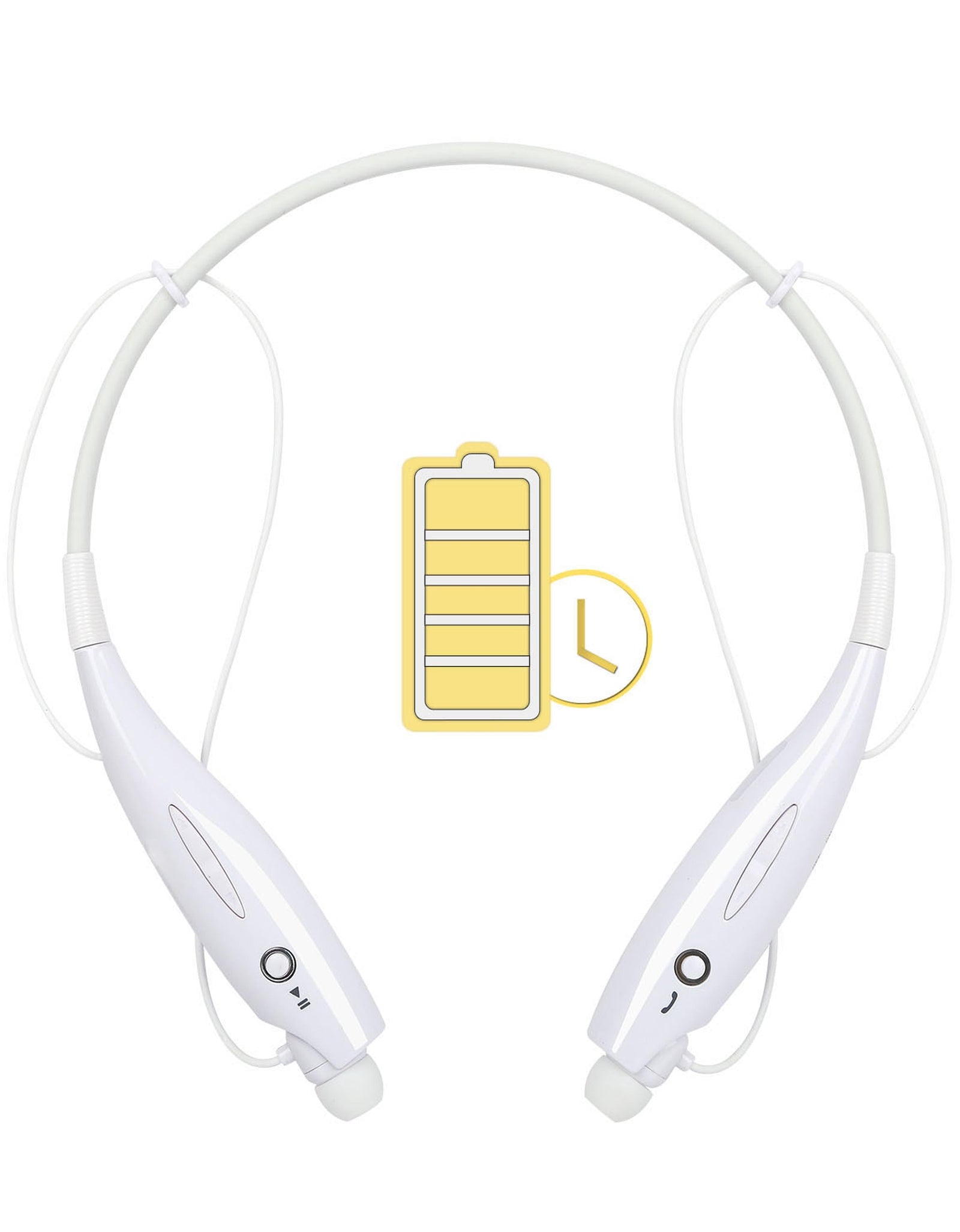 Wireless Bluetooth 4.0 Neckband Headphones with Mic � Noise Cancelling, Vibration Alert, Magnetic Earbuds, 6H Playtime