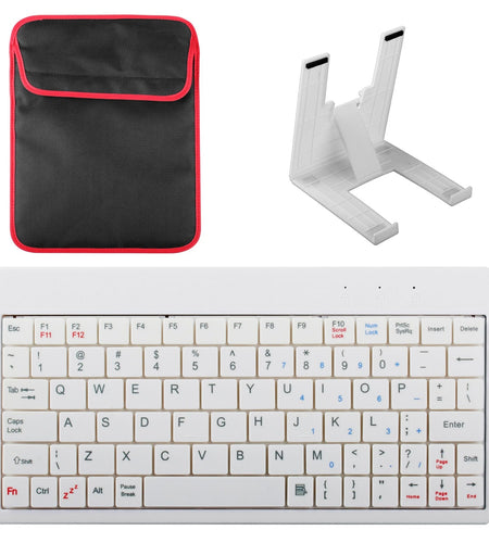 80 Keys Mini USB Wired Keyboard with Carry Bag and Tablet Stand for Android & Windows Tablet