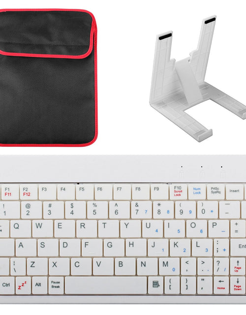 Load image into Gallery viewer, 80 Keys Mini USB Wired Keyboard with Carry Bag and Tablet Stand for Android &amp; Windows Tablet
