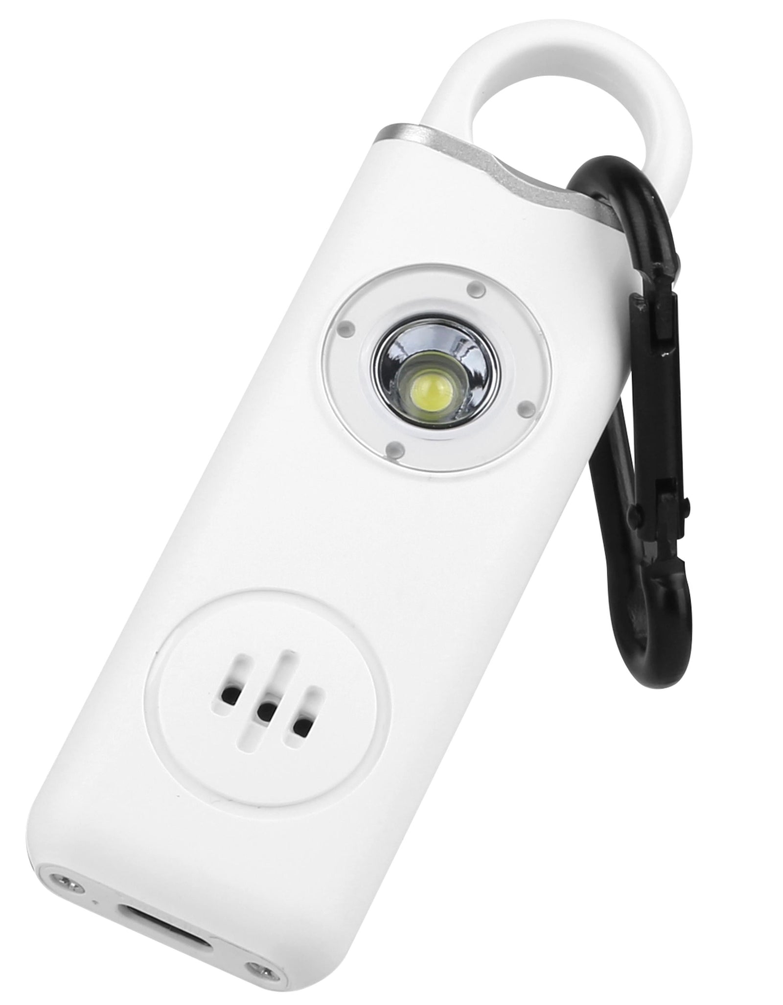 Rechargeable Personal Safety Alarm Portable 130dB Self-defense Siren with Strobe Light LED Light Carabiner Emergency Escape Tool for Women Kids Elderl
