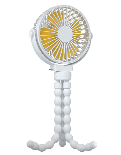 Load image into Gallery viewer, Portable Baby Stroller Fan - Rechargeable Handheld Fan with Flexible Tripod - 3 Speeds - 360� Tilt Head
