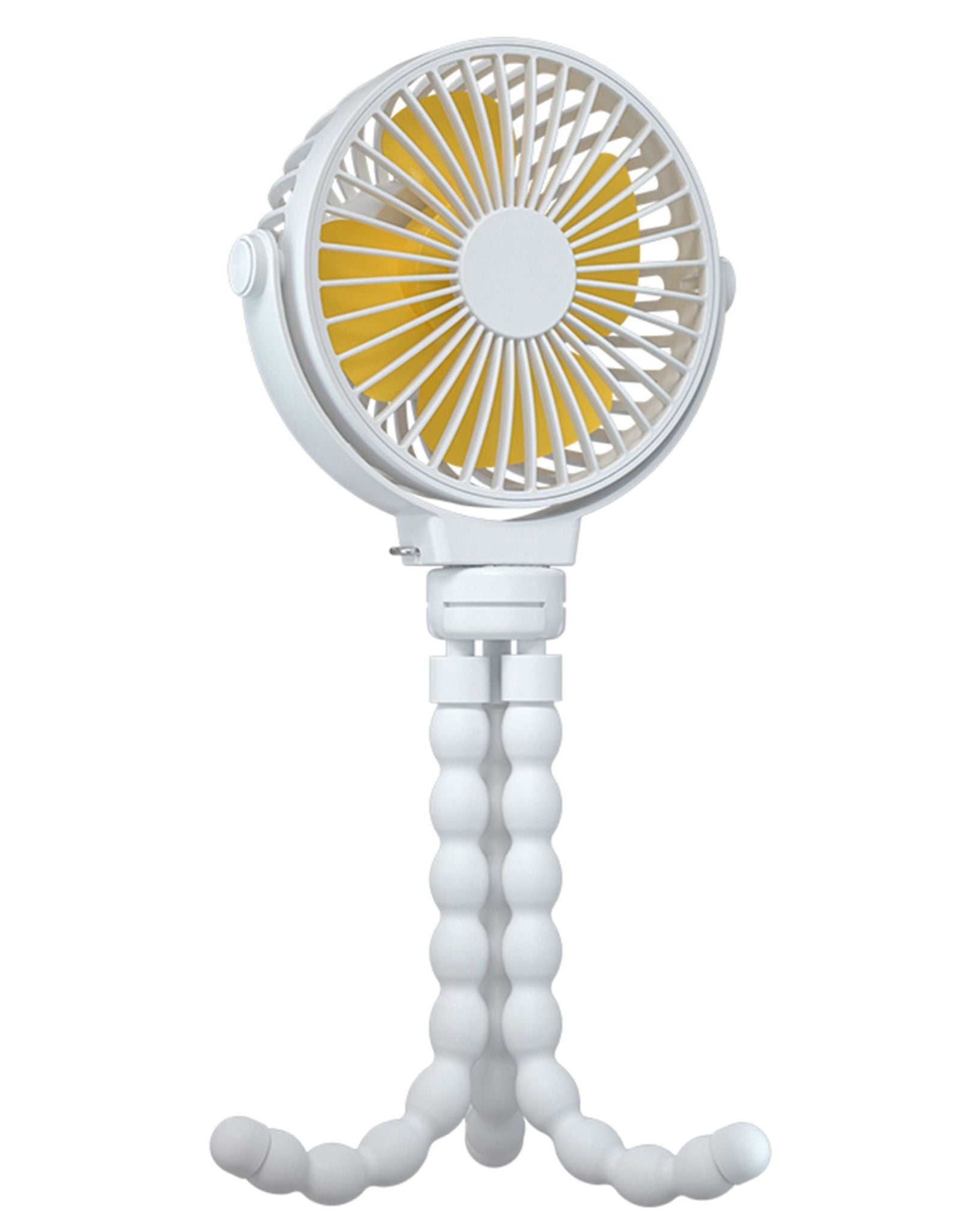 Portable Baby Stroller Fan - Rechargeable Handheld Fan with Flexible Tripod - 3 Speeds - 360� Tilt Head