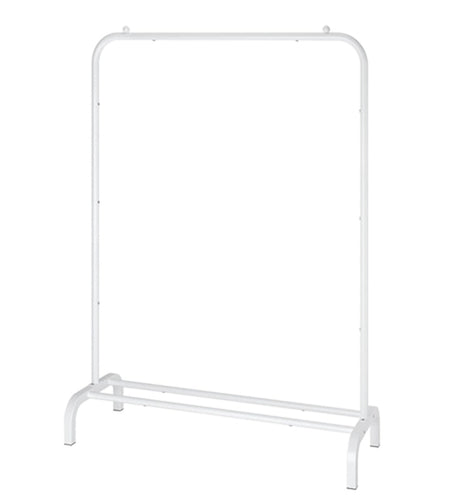 33lbs Loading Garment Racks Freestanding Clothing Racks Clothes Rack Stands Organizer with Bottom Shelf for Dormitory Home