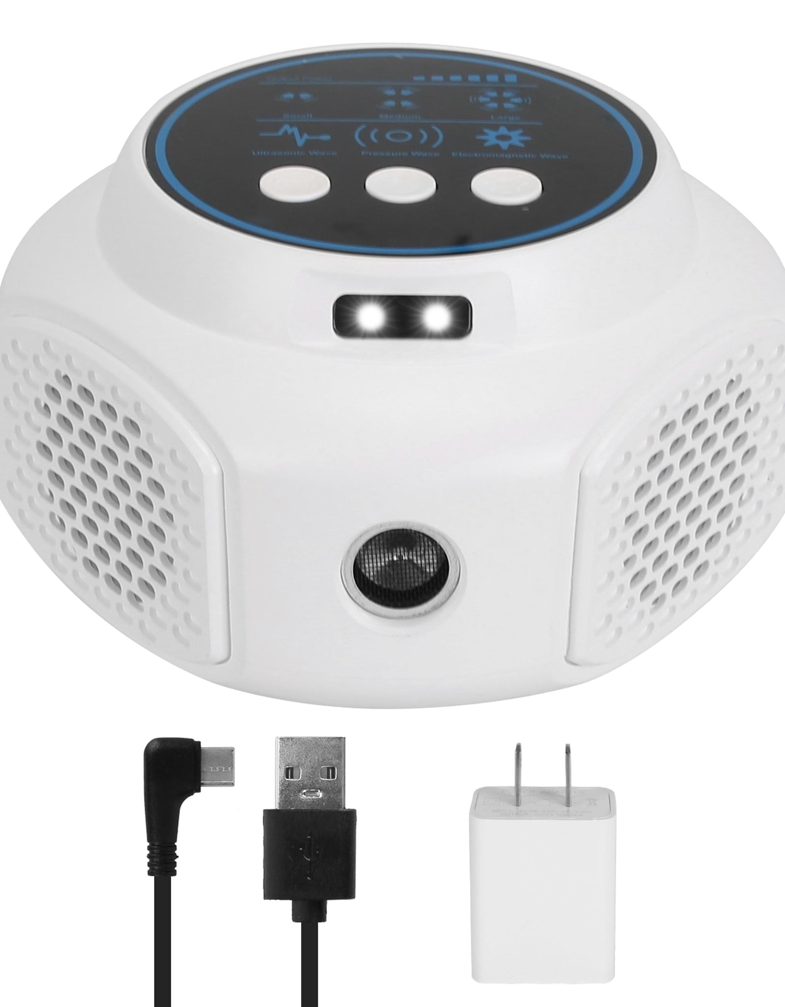 360� Ultrasonic Mice Repellent, Rodent Repeller with 3 Modes and 2 Strobe Lights