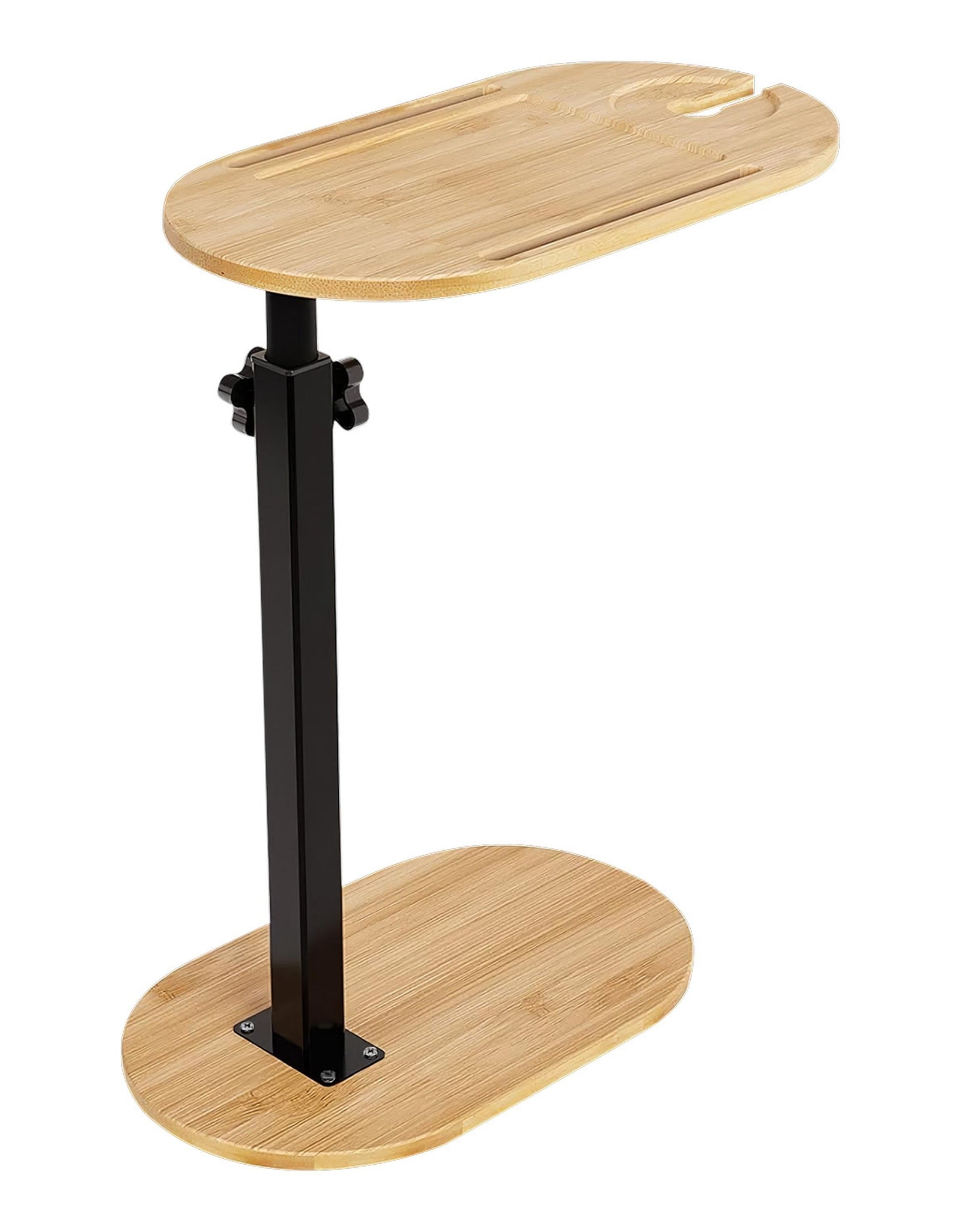 C-Shaped Bathtub Tray Table With Adjustable Height 360� Rotatable Desktop Freestanding Bath Caddy Against Wall Couch Bed Sofa Side Table