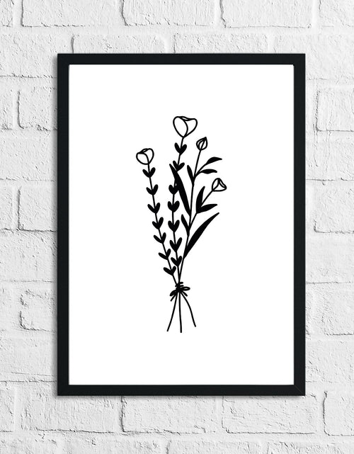 Load image into Gallery viewer, Flower 2 Simple Line Work Bedroom Home Wall Decor Print by WinsterCreations™ Official Store
