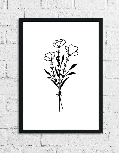Load image into Gallery viewer, Flower 3 Simple Line Work Bedroom Home Wall Decor Print by WinsterCreations™ Official Store
