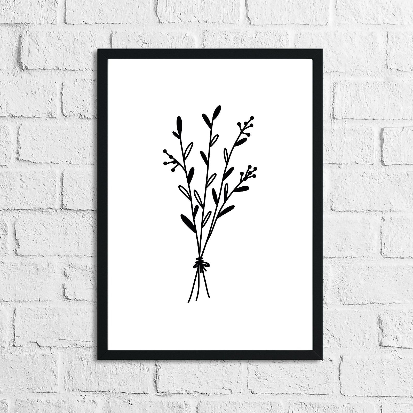 Flower 4 Simple Line Work Bedroom Home Wall Decor Print by WinsterCreations™ Official Store