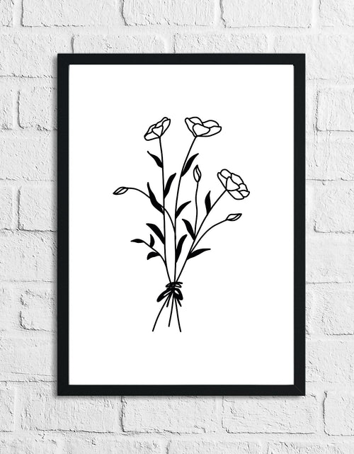 Load image into Gallery viewer, Flower 5 Simple Line Work Bedroom Home Wall Decor Print by WinsterCreations™ Official Store
