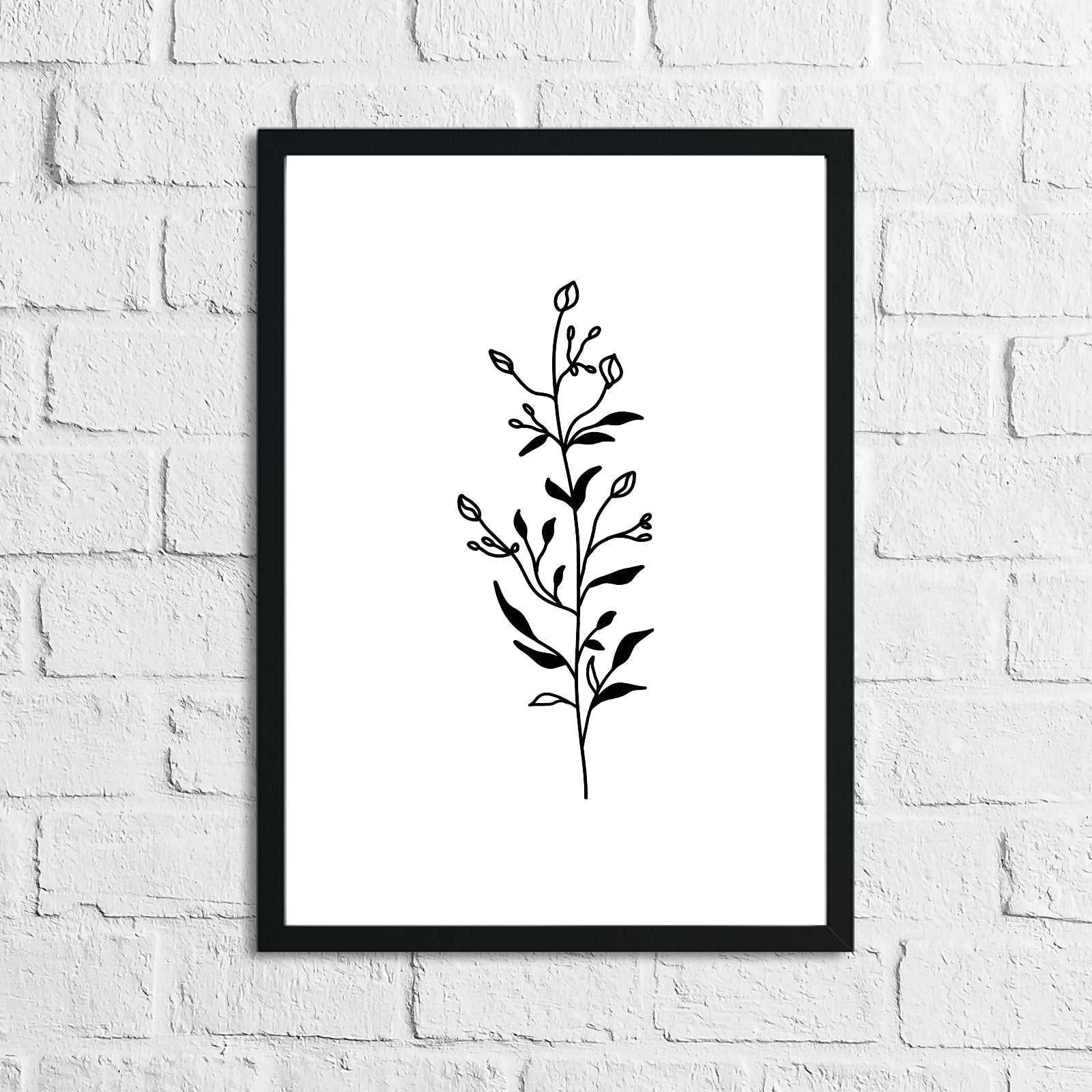 Flower 7 Simple Line Work Bedroom Home Wall Decor Print by WinsterCreations™ Official Store