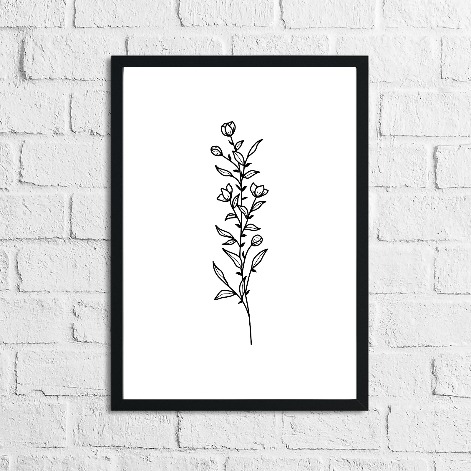 Flower 8 Simple Line Work Bedroom Home Wall Decor Print by WinsterCreations™ Official Store