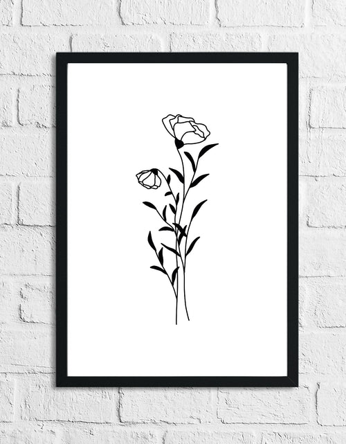 Load image into Gallery viewer, Flower 9 Simple Line Work Bedroom Home Wall Decor Print by WinsterCreations™ Official Store
