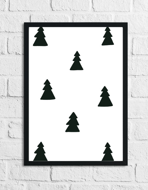 Load image into Gallery viewer, Scandinavian Forest Tree Pattern Children's Nursery Bedroom Wall Decor Print by WinsterCreations™ Official Store
