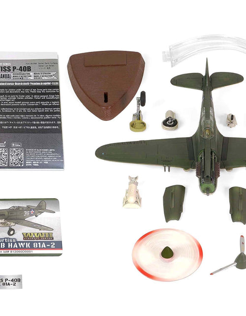 Load image into Gallery viewer, Curtiss P-40B HAWK 81A-2 (P-8127) Aircraft Fighter "47th Pursuit Squadron (15th Pursuit Group) Serial : 316/15P Hawaiian Islands Pearl Habor" (7 December 1941) "WW2 Aircrafts Series" 1/72 Diecast Model by Forces of Valor
