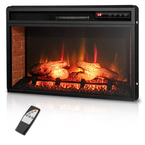 Load image into Gallery viewer, 26 Inch Infrared Electric Fireplace Insert with Remote Control-Black
