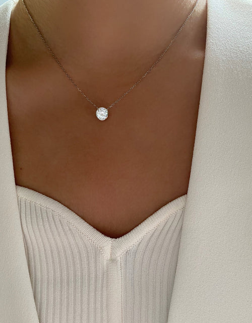 Load image into Gallery viewer, Vega Solitaire Necklace - Multiple Sizes by Brilliant Carbon

