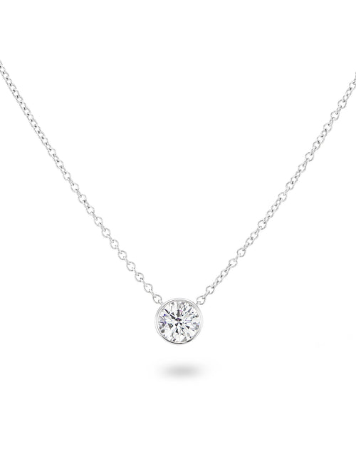Load image into Gallery viewer, Vega Solitaire Necklace - Multiple Sizes by Brilliant Carbon

