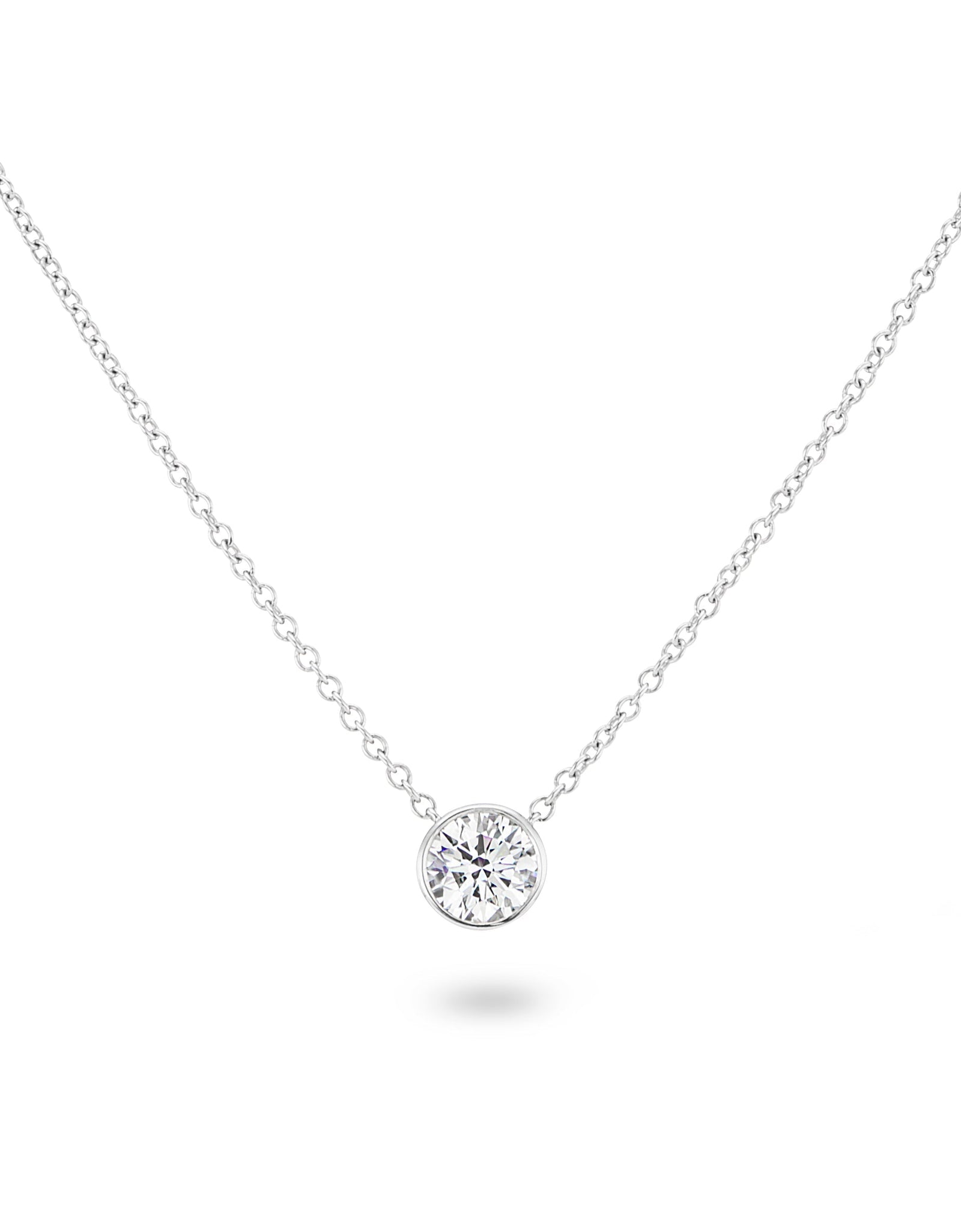 Vega Solitaire Necklace - Multiple Sizes by Brilliant Carbon
