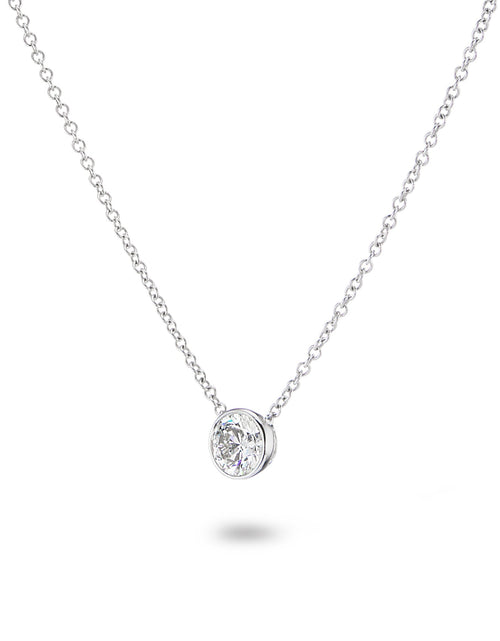 Load image into Gallery viewer, Vega Solitaire Necklace - Multiple Sizes by Brilliant Carbon
