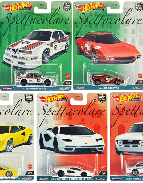 Load image into Gallery viewer, "Spettacolare" 5 piece Set "Car Culture" Series Diecast Model Cars by Hot Wheels

