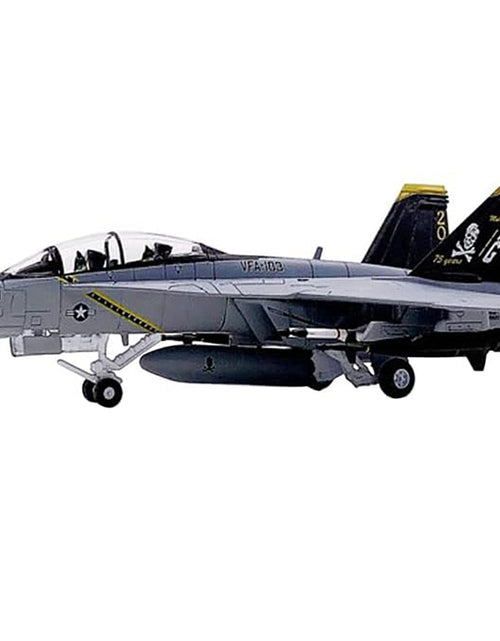 Load image into Gallery viewer, Boeing F/A-18F Super Hornet Fighter Aircraft "VFA-103 Jolly Rogers 75th Anniversary" (2018) United States Navy 1/100 Diecast Model Airplane

