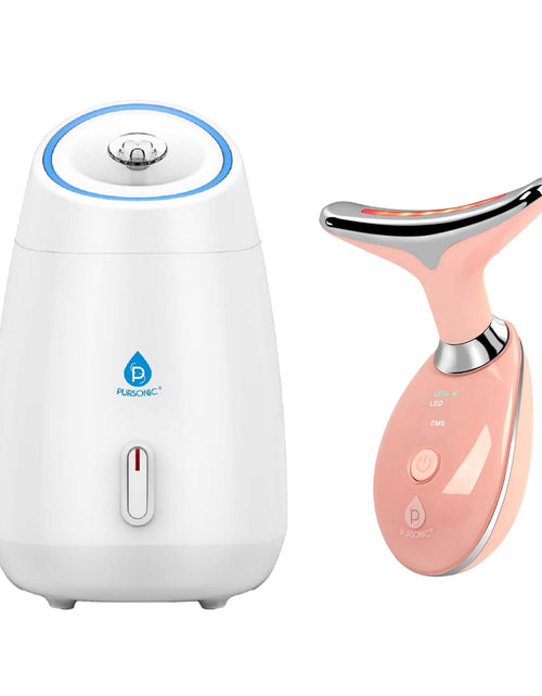 Load image into Gallery viewer, Pursonic Ultimate Spa &amp; Beauty Bundle – Facial Steamer and 7-in-1 LED Light Therapy Device by Pursonic
