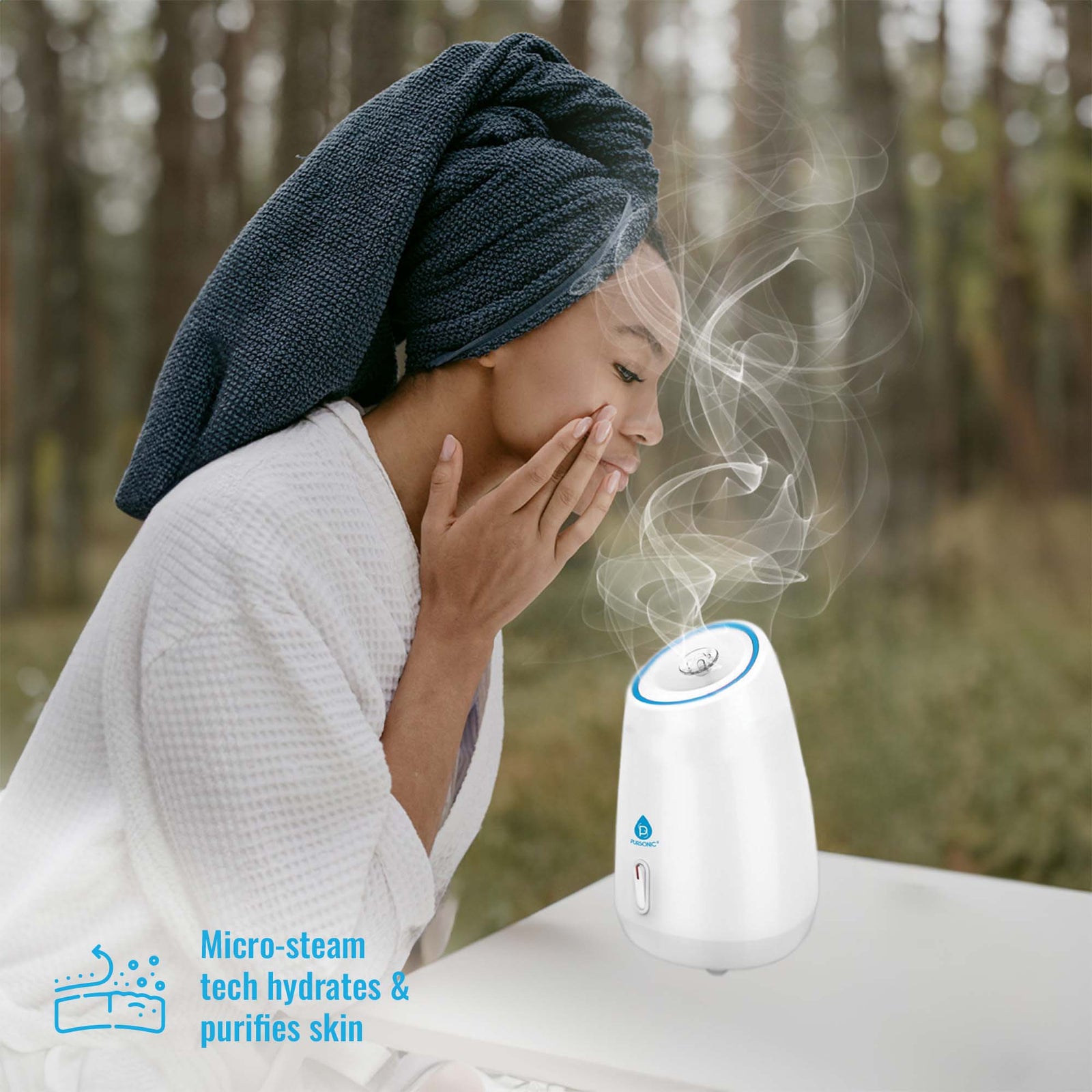 Pursonic Ultimate Spa & Beauty Bundle – Facial Steamer and 7-in-1 LED Light Therapy Device by Pursonic
