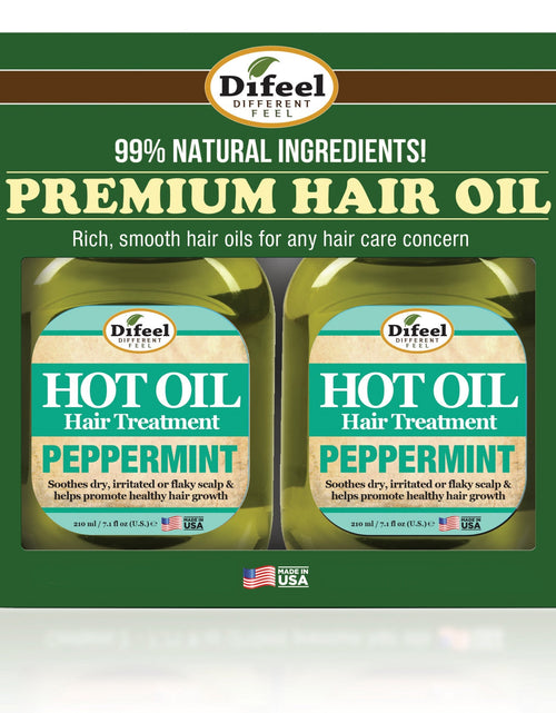 Load image into Gallery viewer, Difeel Peppermint Hot Oil Treatment 7.1 oz. - Deluxe 2-PC Gift Set by difeel - find your natural beauty
