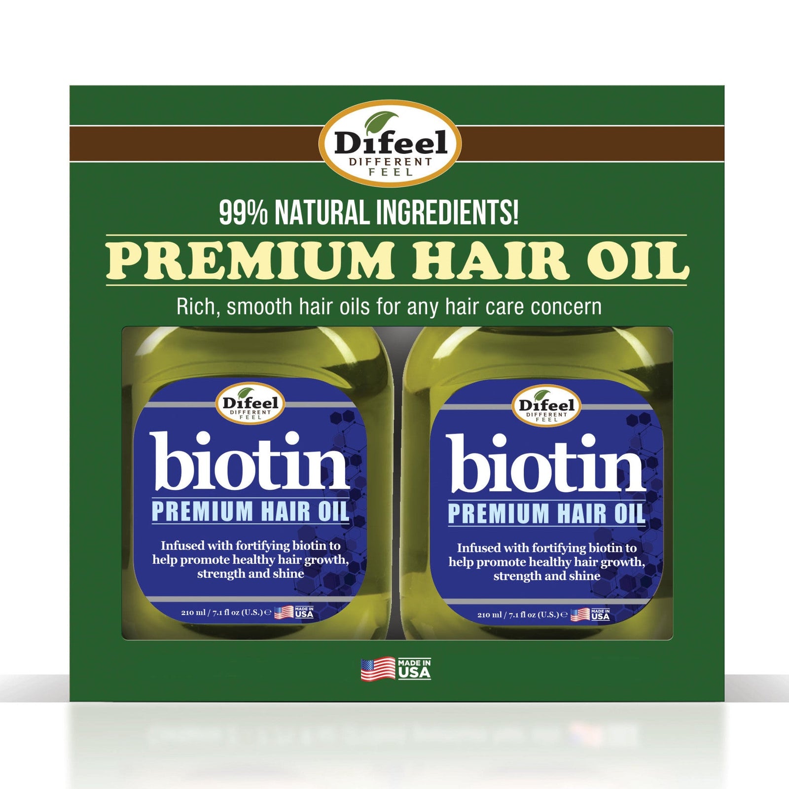Difeel Biotin Premium Hair Oil 7.1 oz. 2-PACK GIFT SET by difeel - find your natural beauty