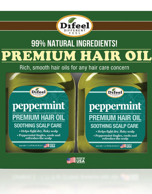 Load image into Gallery viewer, Difeel Peppermint Scalp Care Hair Oil 7.1 oz.- Deluxe 2-PC Gift Set by difeel - find your natural beauty
