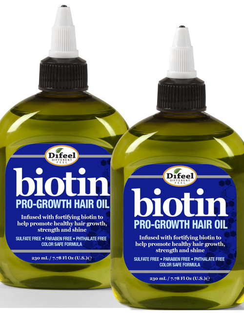 Load image into Gallery viewer, Difeel Biotin Premium Hair Oil 7.1 oz. 2-PACK GIFT SET by difeel - find your natural beauty
