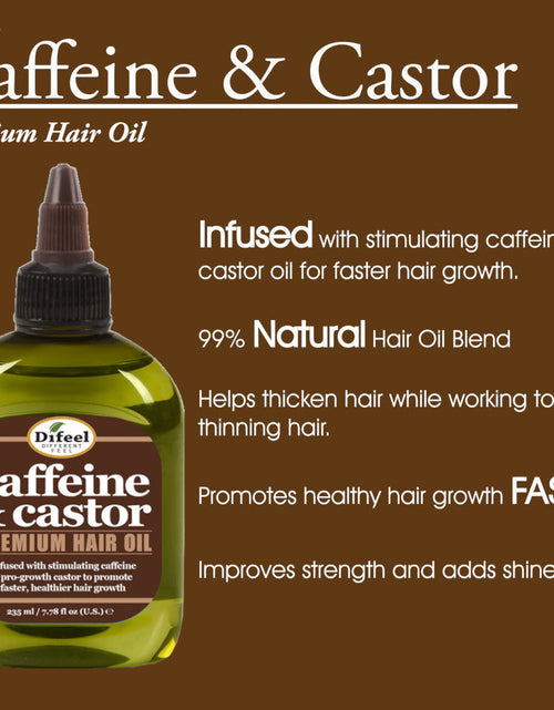 Load image into Gallery viewer, Difeel 4-PC Caffeine &amp; Castor Shampoo &amp; Conditioner Hair Care Gift Set - Includes 12 oz. Shampoo, Conditioner, Hair Mask &amp; 7.1 oz. Hair Oil by difeel - find your natural beauty

