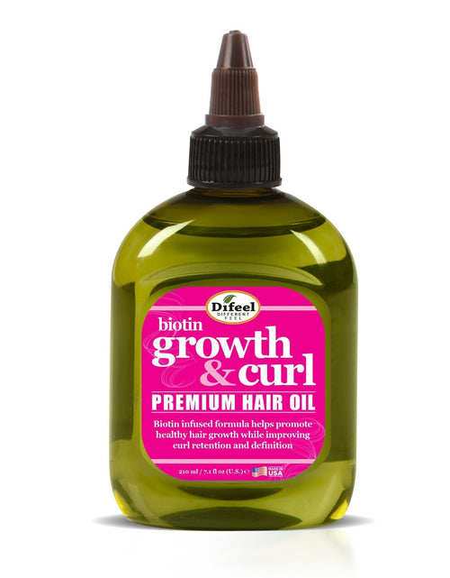 Load image into Gallery viewer, Difeel Biotin Growth and Curl Premium Hair Oil 7.1 oz. - Deluxe 2-PC Gift Set by difeel - find your natural beauty
