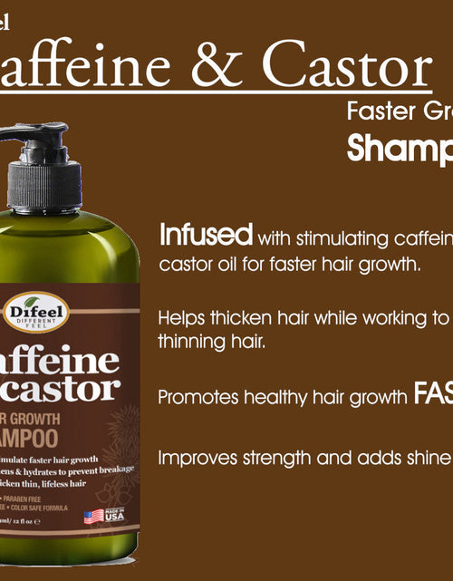 Load image into Gallery viewer, Difeel Caffeine &amp; Castor Shampoo for Faster Hair Growth 12 oz. by difeel - find your natural beauty
