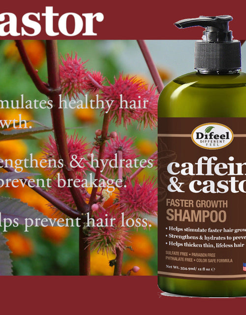 Load image into Gallery viewer, Difeel Caffeine &amp; Castor Shampoo for Faster Hair Growth 12 oz. by difeel - find your natural beauty
