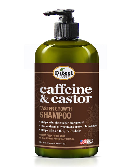 Load image into Gallery viewer, Difeel Caffeine &amp; Castor Shampoo for Faster Hair Growth 12 oz. by difeel - find your natural beauty

