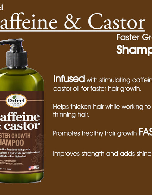 Load image into Gallery viewer, Difeel Caffeine &amp; Castor Shampoo for Faster Hair Growth 33.8 oz. by difeel - find your natural beauty
